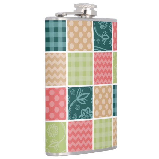 Zigzag, Chevron, Gingham, Polka Dots, Patchwork Heupfles (Rechts)