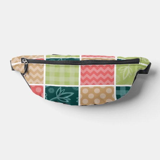 Zigzag, Chevron, Gingham, Polka Dots, Patchwork Heuptasje (Liggend)