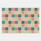 Zigzag, Chevron, Gingham, Polka Dots, Patchwork Inpakpapier Vel (Voorkant 3)