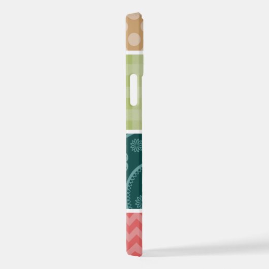 Zigzag, Chevron, Gingham, Polka Dots, Patchwork iPhone Hoesje (Rechterkant)