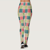 Zigzag, Chevron, Gingham, Polka Dots, Patchwork Leggings (Achterkant)