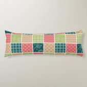 Zigzag, Chevron, Gingham, Polka Dots, Patchwork Lichaamskussen (Voorkant)