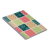 Zigzag, Chevron, Gingham, Polka Dots, Patchwork Notitieboek (Rechterzijde)