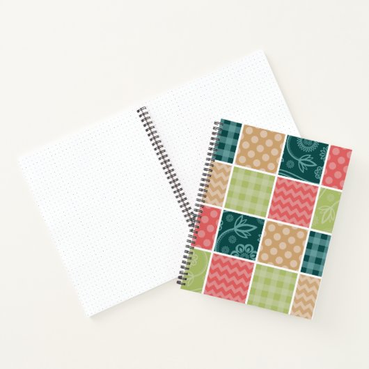 Zigzag, Chevron, Gingham, Polka Dots, Patchwork Notitieboek (Binnen)