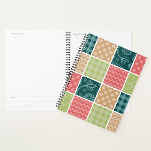 Zigzag, Chevron, Gingham, Polka Dots, Patchwork Planner (Display)