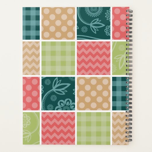 Zigzag, Chevron, Gingham, Polka Dots, Patchwork Planner (Achterkant)