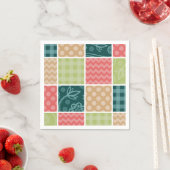Zigzag, Chevron, Gingham, Polka Dots, Patchwork Servet (Insitu)