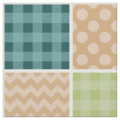 Zigzag, Chevron, Gingham, Polka Dots, Patchwork Stof (Close Up)