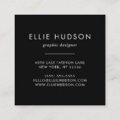 Zigzag, Chevron, Gingham, Polka Dots, Patchwork Vierkante Visitekaartje (Achterkant)