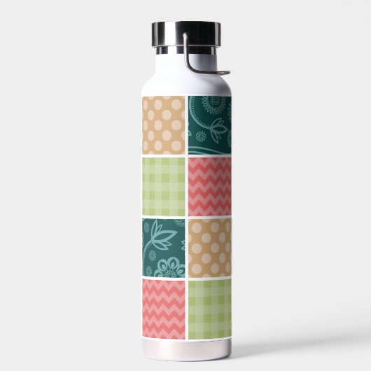 Zigzag, Chevron, Gingham, Polka Dots, Patchwork Waterfles (Links)