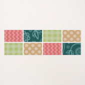 Zigzag, Chevron, Gingham, Polka Dots, Patchwork Yogamat (Achterkant (horizontaal))