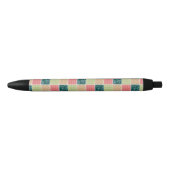 Zigzag, Chevron, Gingham, Polka Dots, Patchwork Zwarte Inkt Pen (Voorkant)