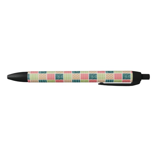Zigzag, Chevron, Gingham, Polka Dots, Patchwork Zwarte Inkt Pen (Bodem)