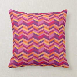zigzag-chevron paarse en oranje gootkussens kussen