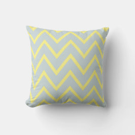 Zigzag Chevron Pattern | Geel grijs Kussen