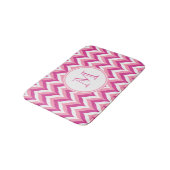 Zigzag Chevron Pattern, roze en witte zigzag Badmat (Gekanteld)