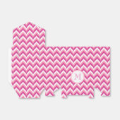Zigzag Chevron Pattern, roze en witte zigzag Bedankdoosjes (Uitgevouwen)