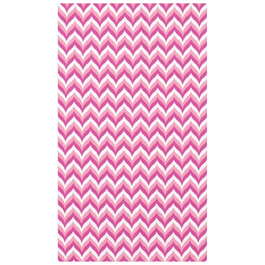 Zigzag Chevron Pattern, roze en witte zigzag Tafelkleed (Voorkant)