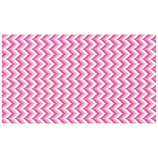 Zigzag Chevron Pattern, roze en witte zigzag Tafelkleed (Voorkant (Horizontaal))