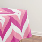 Zigzag Chevron Pattern, roze en witte zigzag Tafelkleed (Voorbeeld)