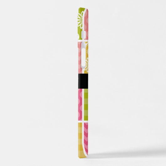 zigzag, Chevron, Polka Dots, Gingham, Jouw naam iPhone Hoesje (Linkerkant)