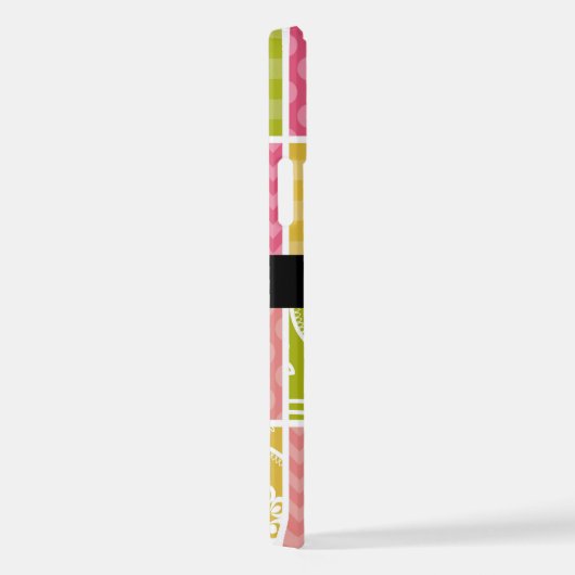 zigzag, Chevron, Polka Dots, Gingham, Jouw naam iPhone Hoesje (Rechterkant)