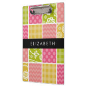 zigzag, Chevron, Polka Dots, Gingham, Jouw naam Klembord (Links)