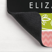 zigzag, Chevron, Polka Dots, Gingham, Jouw naam Muismat (Hoek)