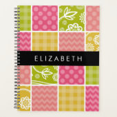 zigzag, Chevron, Polka Dots, Gingham, Jouw naam Planner (Voorkant)