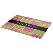 zigzag, Chevron, Polka Dots, Gingham, Jouw naam Snijplank (Hoek)