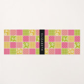 zigzag, Chevron, Polka Dots, Gingham, Jouw naam Yogamat (Voorkant (horizontaal))