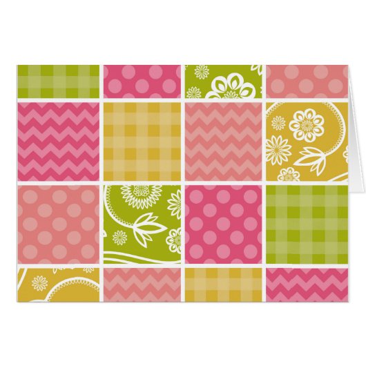 Zigzag, Chevron, Polka Dots, Gingham, Patchwork (Voorkant Horizontaal)