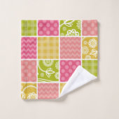 Zigzag, Chevron, Polka Dots, Gingham, Patchwork Bad Handdoek (Wasdoekje)