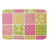 Zigzag, Chevron, Polka Dots, Gingham, Patchwork Badmat (Voorkant)