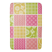 Zigzag, Chevron, Polka Dots, Gingham, Patchwork Badmat (Voorkant Verticaal)