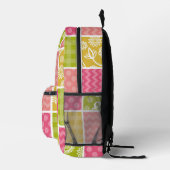 Zigzag, Chevron, Polka Dots, Gingham, Patchwork Bedrukte Rugzak (Rechts)