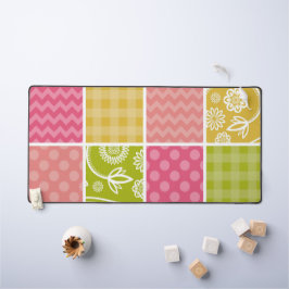 Zigzag, Chevron, Polka Dots, Gingham, Patchwork Bureaumat