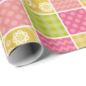 Zigzag, Chevron, Polka Dots, Gingham, Patchwork Cadeaupapier (Rol Hoek)