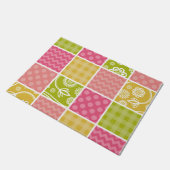 Zigzag, Chevron, Polka Dots, Gingham, Patchwork Deurmat (Schuin)