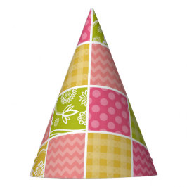 Zigzag, Chevron, Polka Dots, Gingham, Patchwork Feesthoedjes