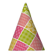 Zigzag, Chevron, Polka Dots, Gingham, Patchwork Feesthoedjes (Rechts)