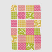 Zigzag, Chevron, Polka Dots, Gingham, Patchwork Golfhanddoek (Voorkant)