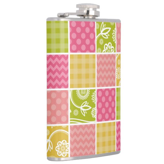 Zigzag, Chevron, Polka Dots, Gingham, Patchwork Heupfles (Rechts)