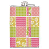 Zigzag, Chevron, Polka Dots, Gingham, Patchwork Heupfles (Achterkant)