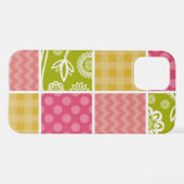 Zigzag, Chevron, Polka Dots, Gingham, Patchwork iPhone Hoesje (Achterkant horizontaal)