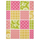 Zigzag, Chevron, Polka Dots, Gingham, Patchwork Klembord (Achterkant)