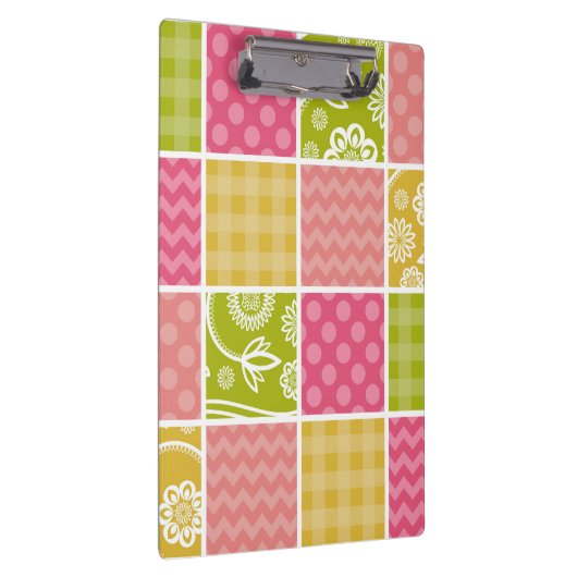 Zigzag, Chevron, Polka Dots, Gingham, Patchwork Klembord (Rechts)