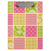 Zigzag, Chevron, Polka Dots, Gingham, Patchwork Klembord (Voorkant)