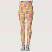 Zigzag, Chevron, Polka Dots, Gingham, Patchwork Leggings (Voorkant)