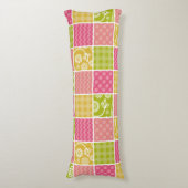 Zigzag, Chevron, Polka Dots, Gingham, Patchwork Lichaamskussen (Voorkant Verticaal)